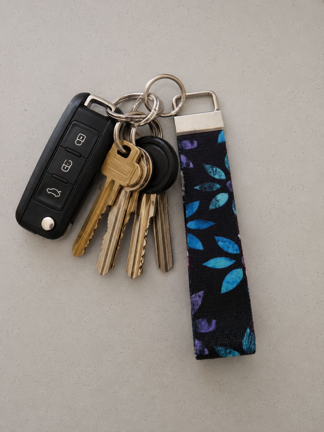 Pretty Little Extras - Midnight Blue Floral Wristlet