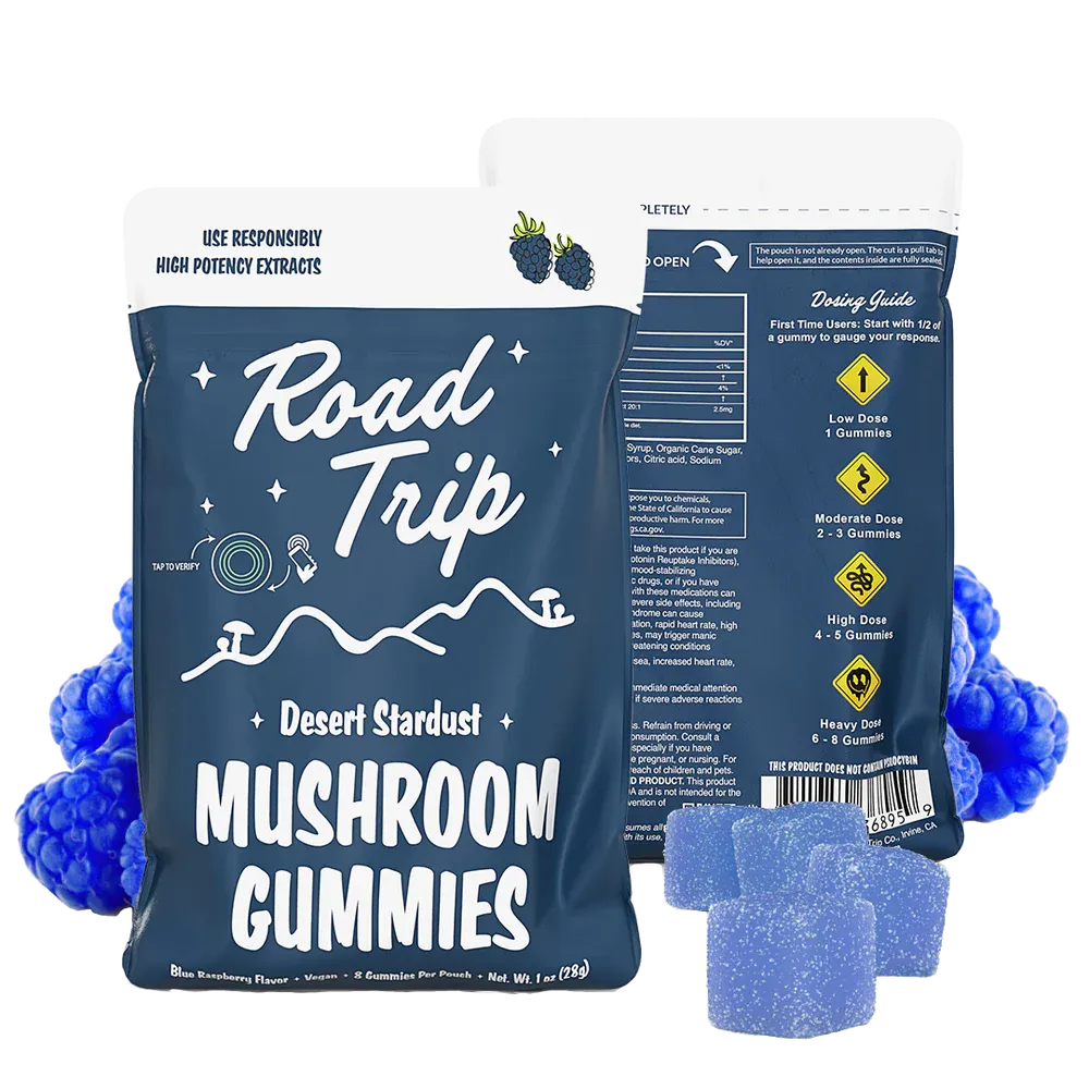 Desert Stardust Mushroom Gummies – Blue Raspberry