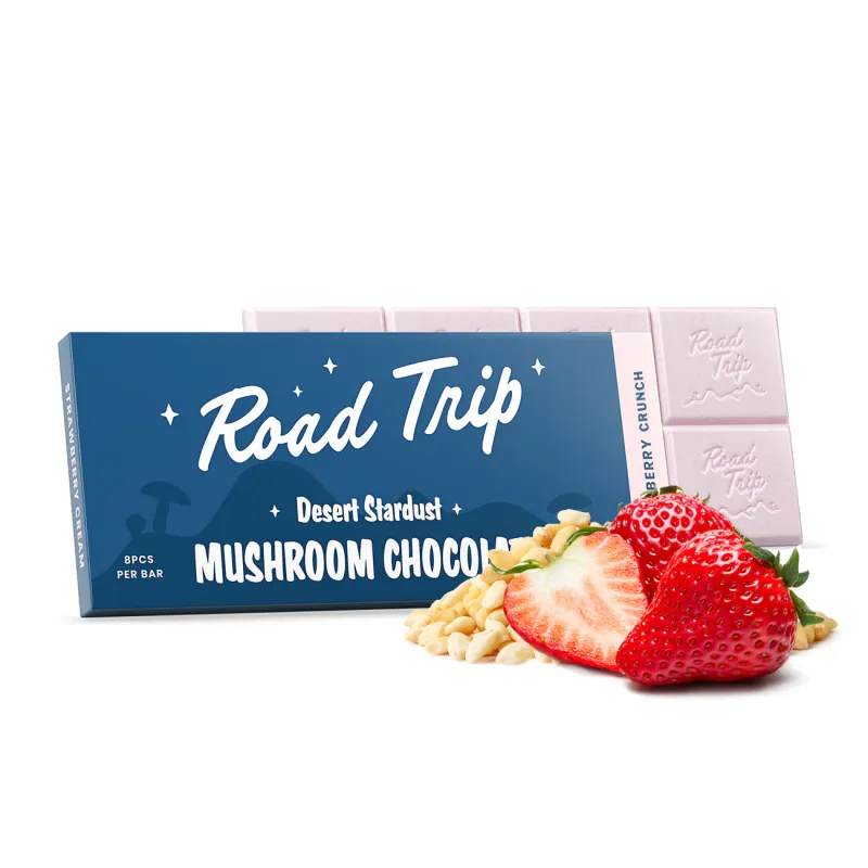 Desert Stardust Magic Mushroom Chocolate Bar – Strawberry Crunch
