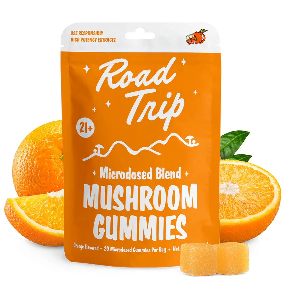 Road Trip – Microdosed Gummies + Functional Mushrooms Orange