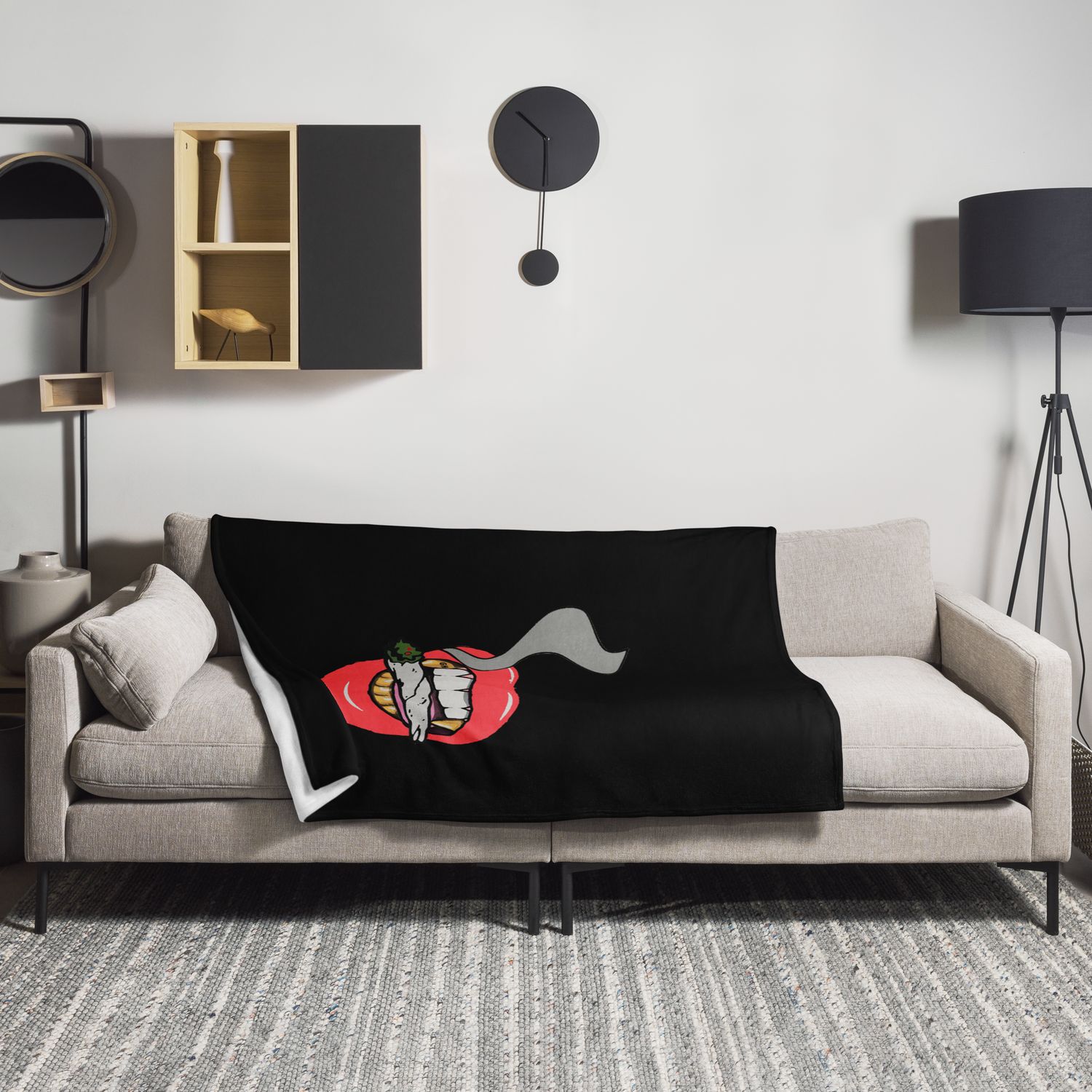 Smokin&#39; Lips Throw Blanket