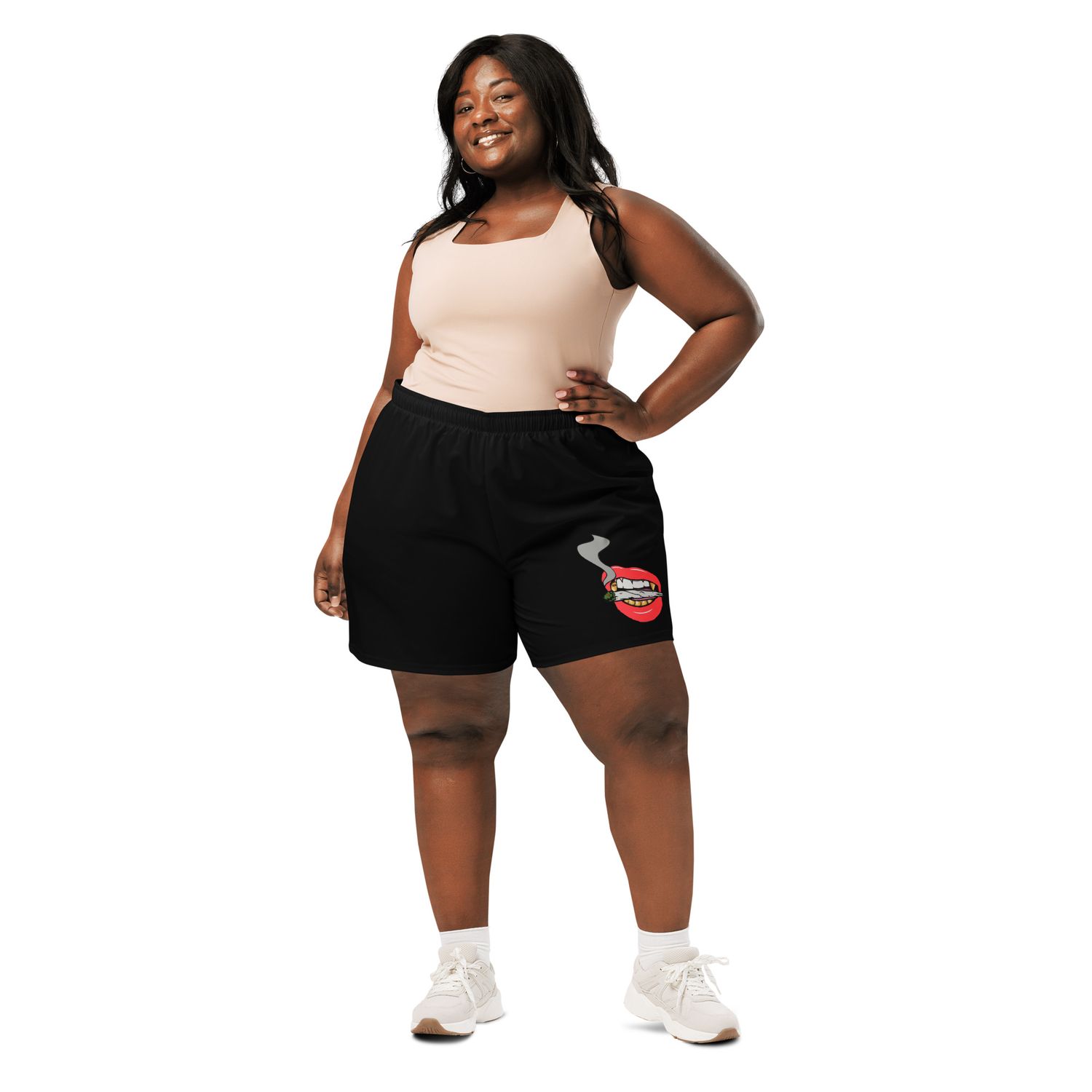 Smokin&#39; Lips Unisex Athletic Long Shorts