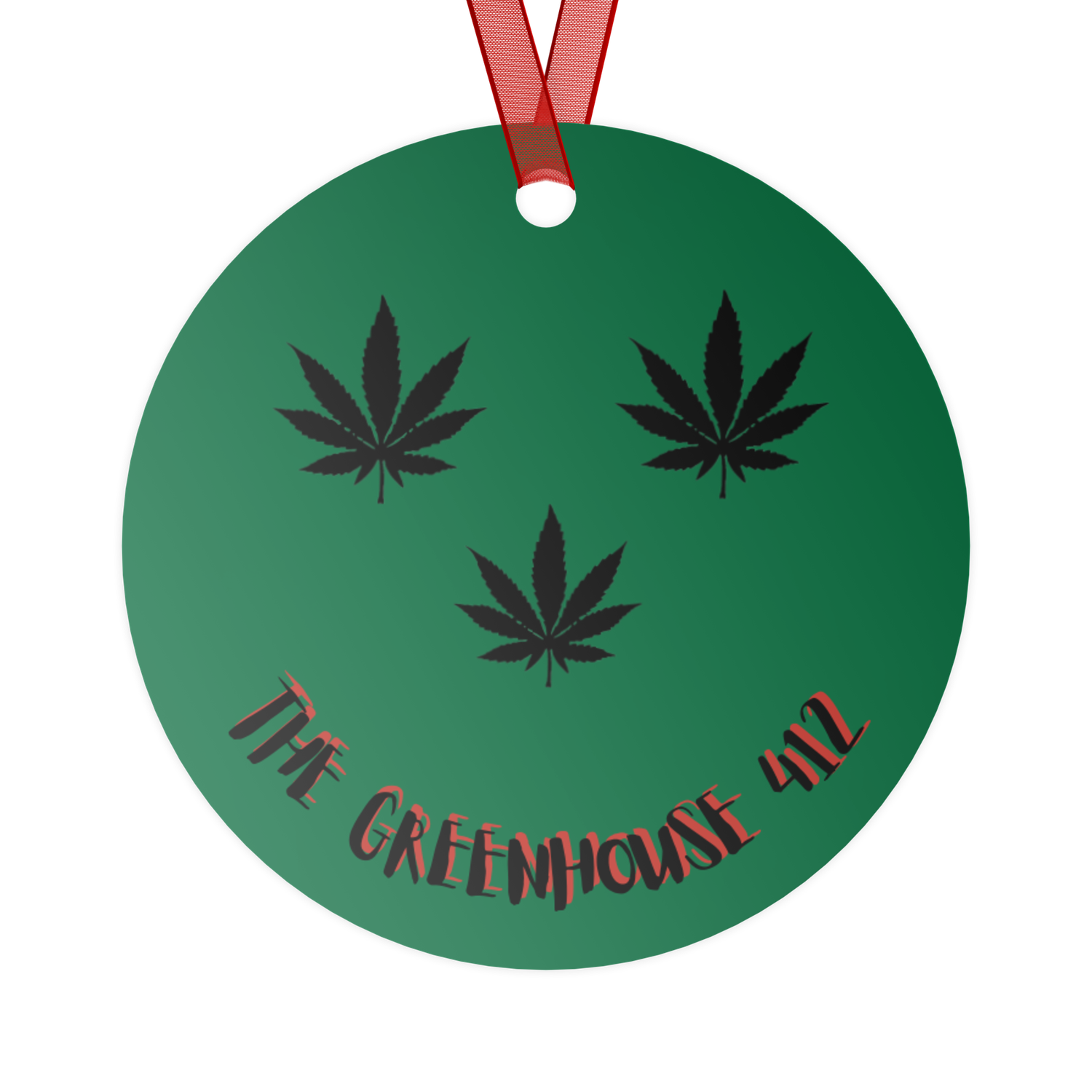 Weed Leaf Double-Sided Ceramic Ornament