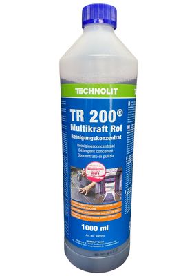 TR200 Reinigungskonzentrat - Multikraft Rot (1 Liter) für extreme Verschmutzung TR200 Reinigungskonzentrat - Multikraft Rot (1 Liter) für extreme Verschmutzung