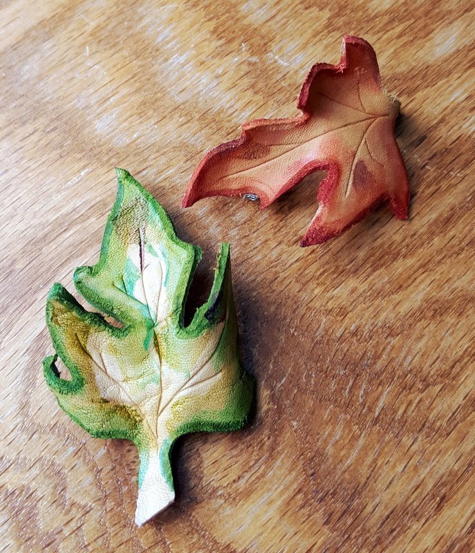 Leather Leaf Barrette