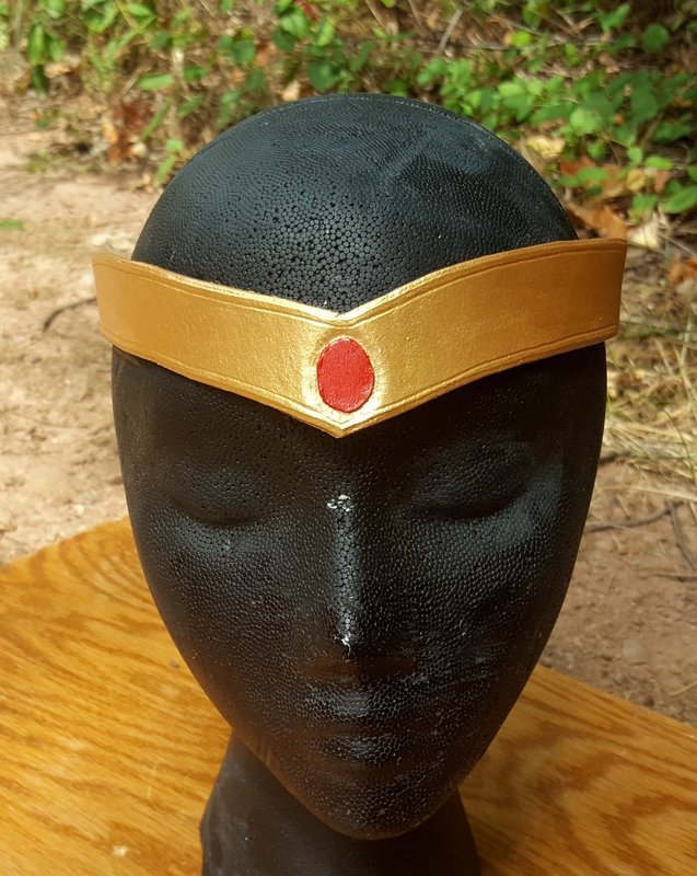 Princess Crown - Leather Circlet with Colored Center