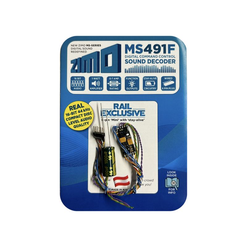 Zimo MS491F 6 Pin Wired Sound Decoder