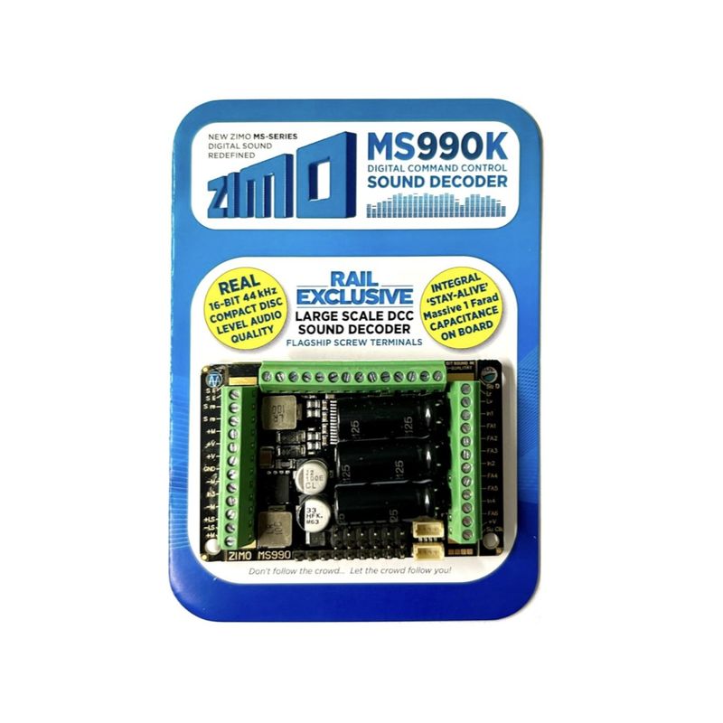Zimo MS990K Large Scale Sound Decoder (Screw Terminals)