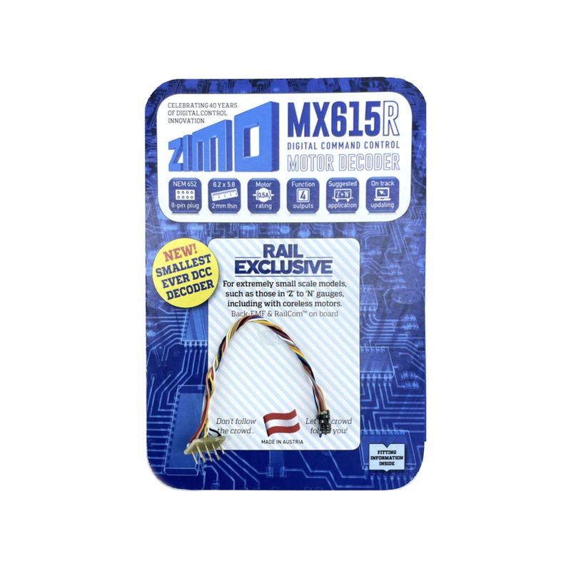 Zimo MX615R 8 Pin Wired Motor Decoder