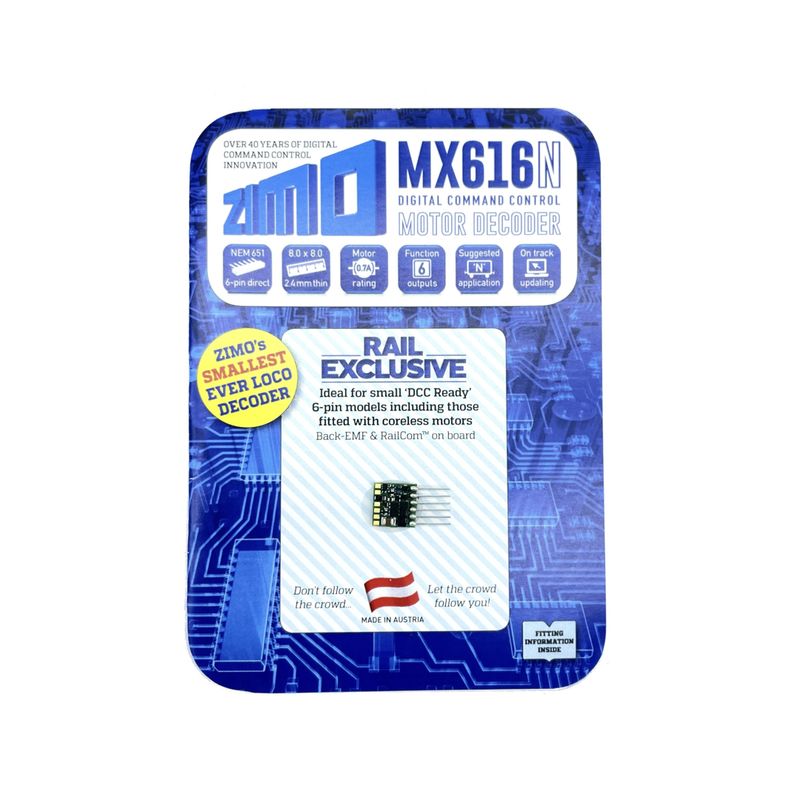 Zimo MX616N 6 Pin Motor Decoder