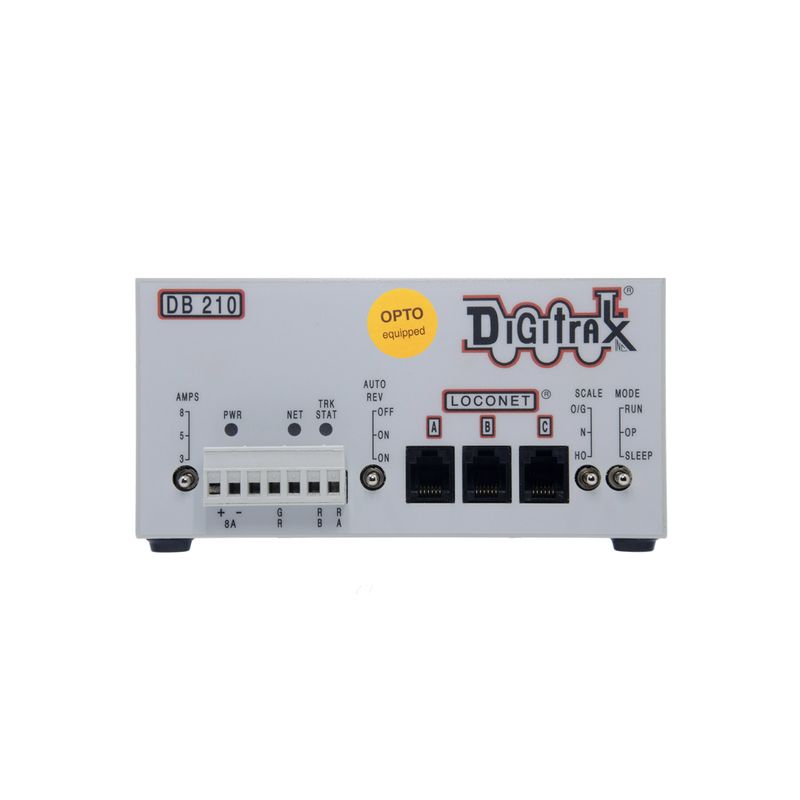 Digitrax DB210-OPTO Single 3/5/8 Amp AutoReversing DCC Booster