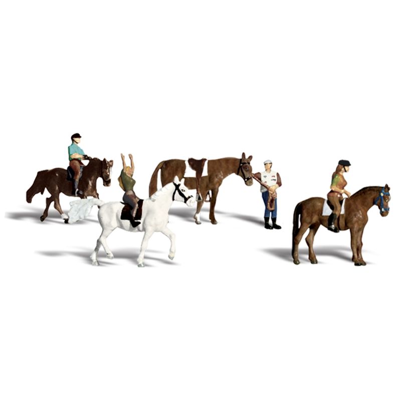 A1889 Horse and Riders HO Scale