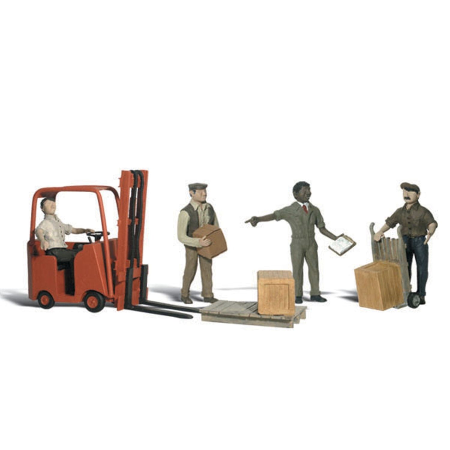 A1911 Workers and Forklift HO Scale