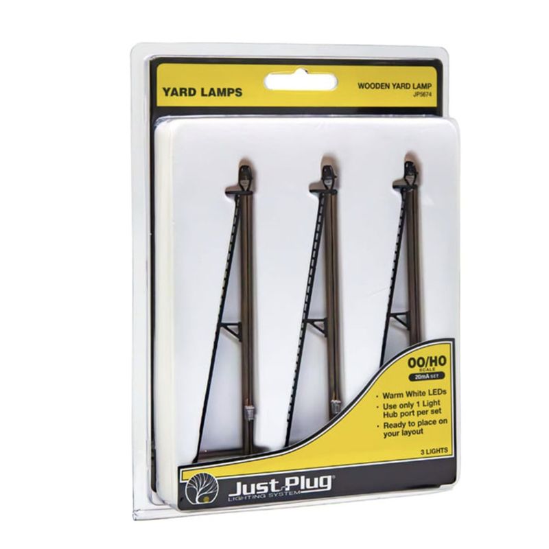 JP5674 Woodland Scenics Just Plug OO Gauge Wooden Yard Lamps