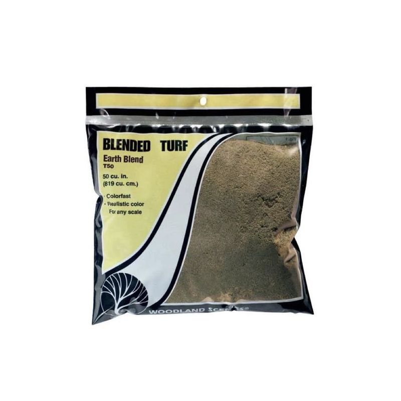 T50 Woodland Scenics Earth Blend Fine Turf Bag