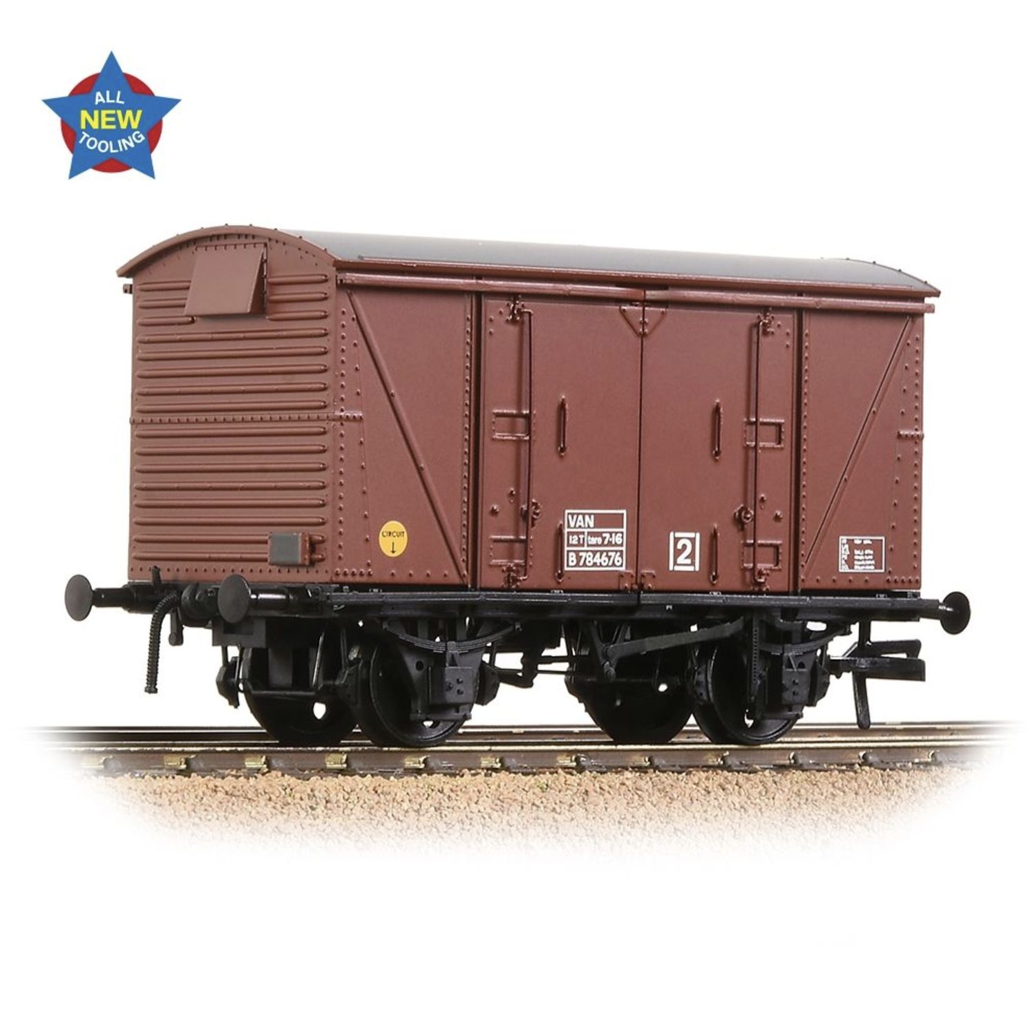 38-872 BR 12T &#39;Vanwide&#39; Ventilated Van BR Bauxite (Late) (VAN)