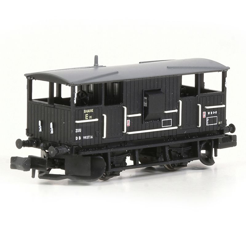 EFE Rail N Gauge BR 20T &#39;Shark&#39; Ballast Plough Brake Van BR Departmental Black