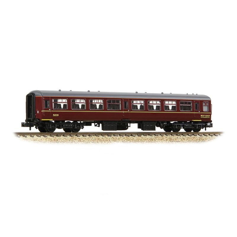 374-715 N Gauge Mk2A TSO Coach WCRC Maroon 5239