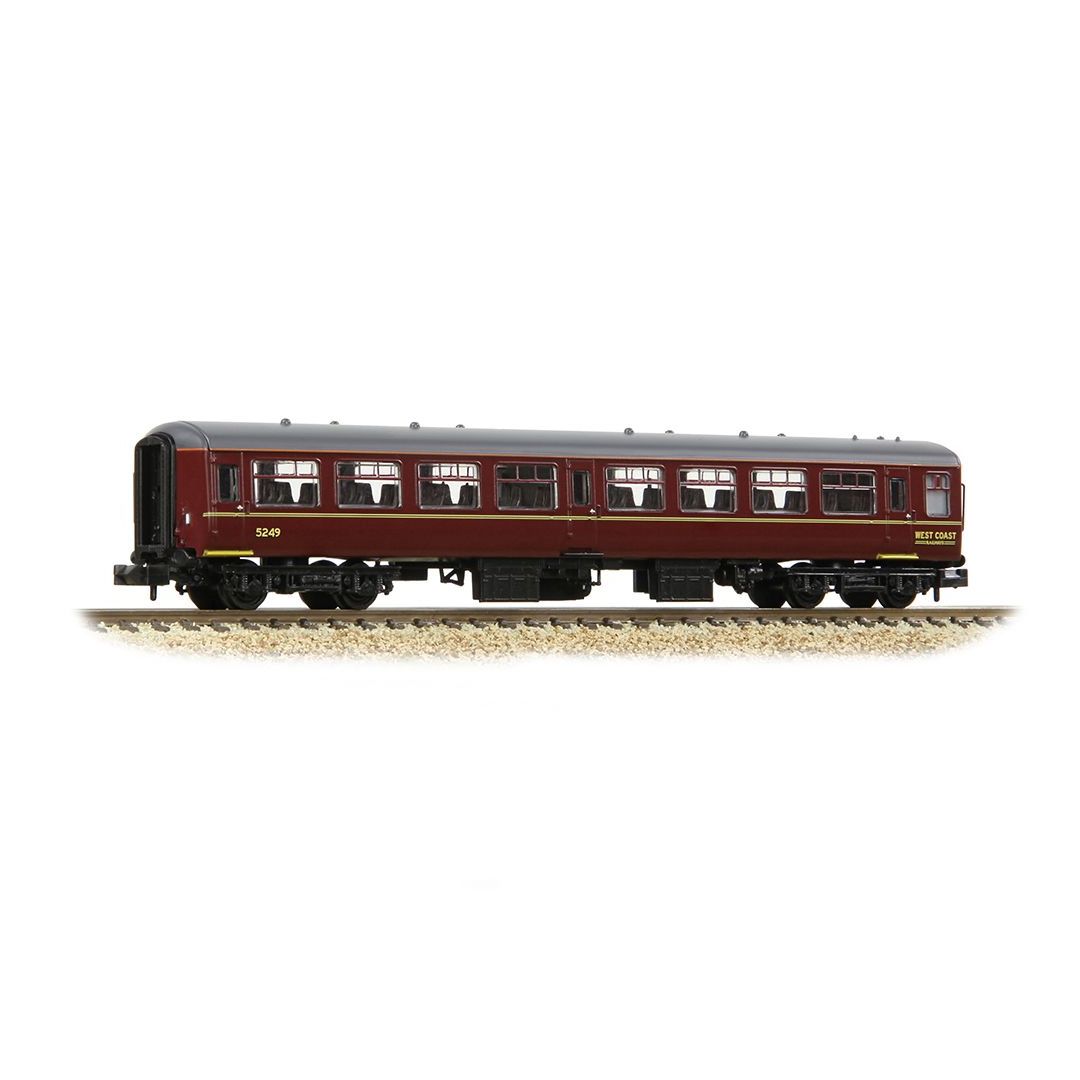 374-715A N Gauge Mk2A TSO Coach WCRC Maroon 5249