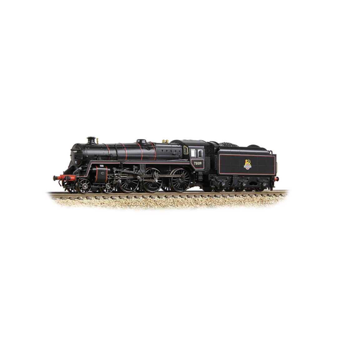 372-727A N Gauge BR Standard 5MT with BR1B Tender 73109 BR Lined Black