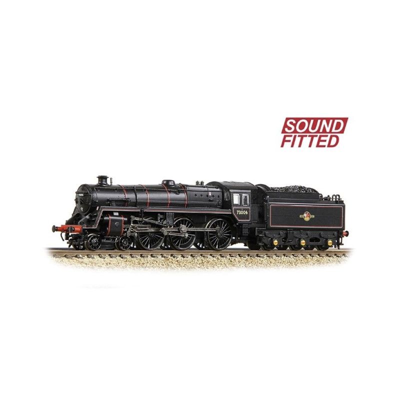 372-729ASF N Gauge 5MT 73006 BR Lined Late Black BR1 Tender (DCC-Sound)