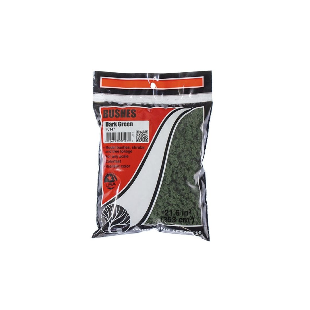 FC147 Woodland Scenics Bushes Dark Green Bag