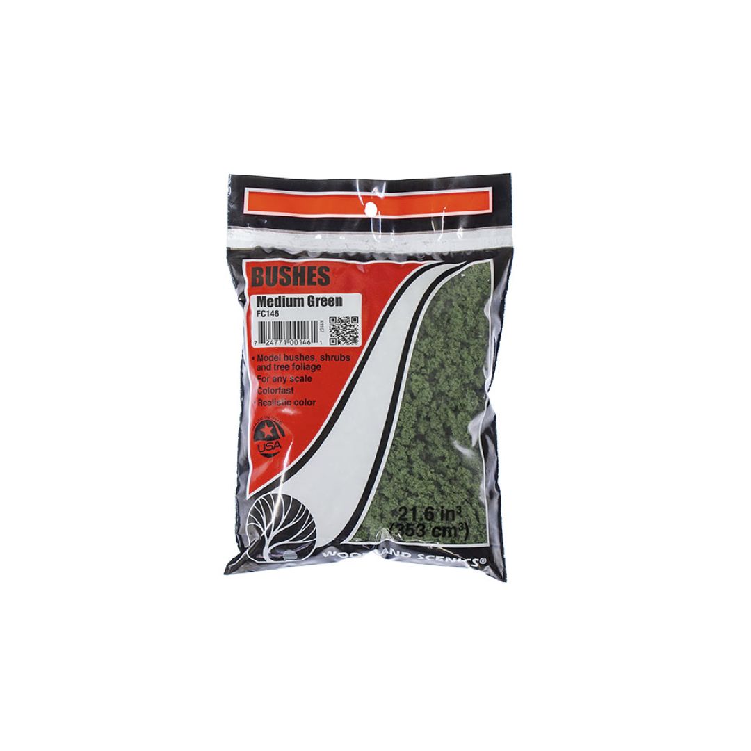 FC146 Woodland Scenics Bushes Medium Green