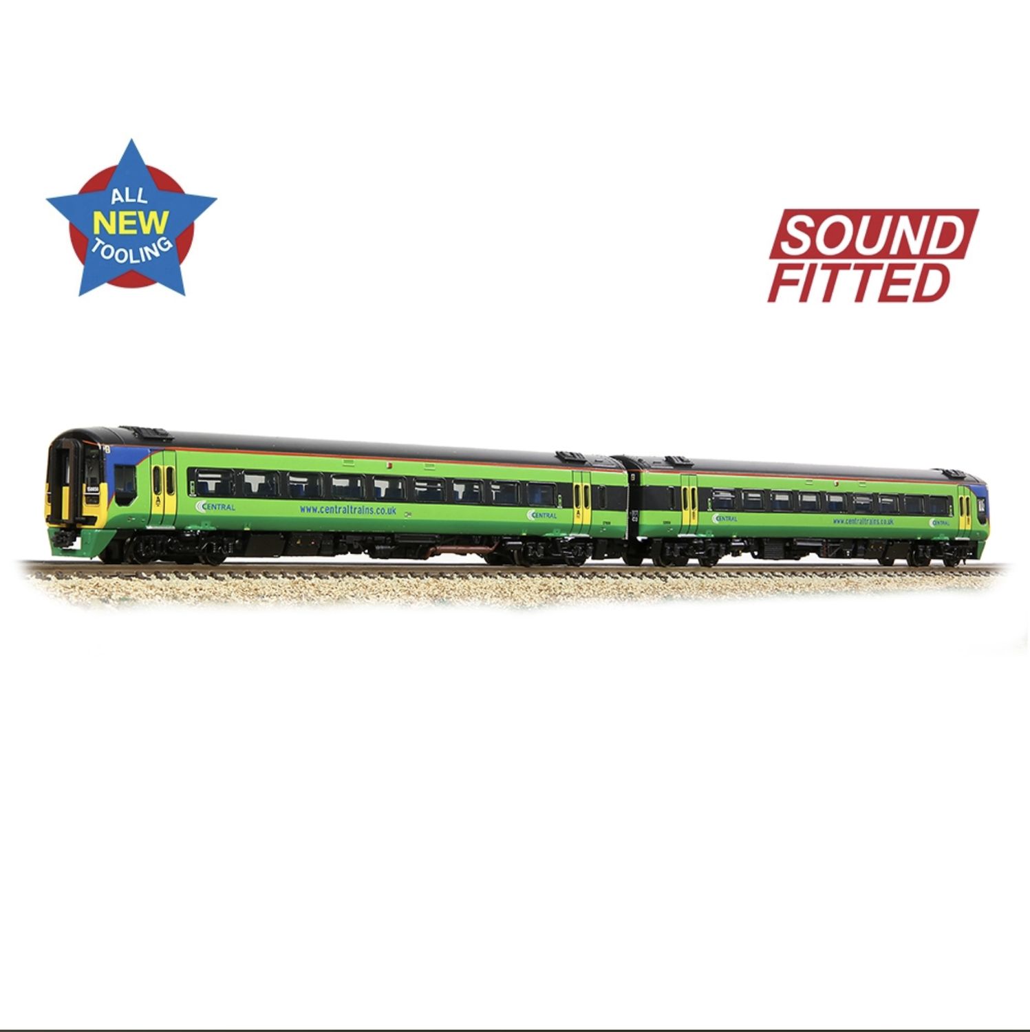 371-862SF N Gauge Class 158 2-Car DMU 158856 Central Trains (Sound Fitted)