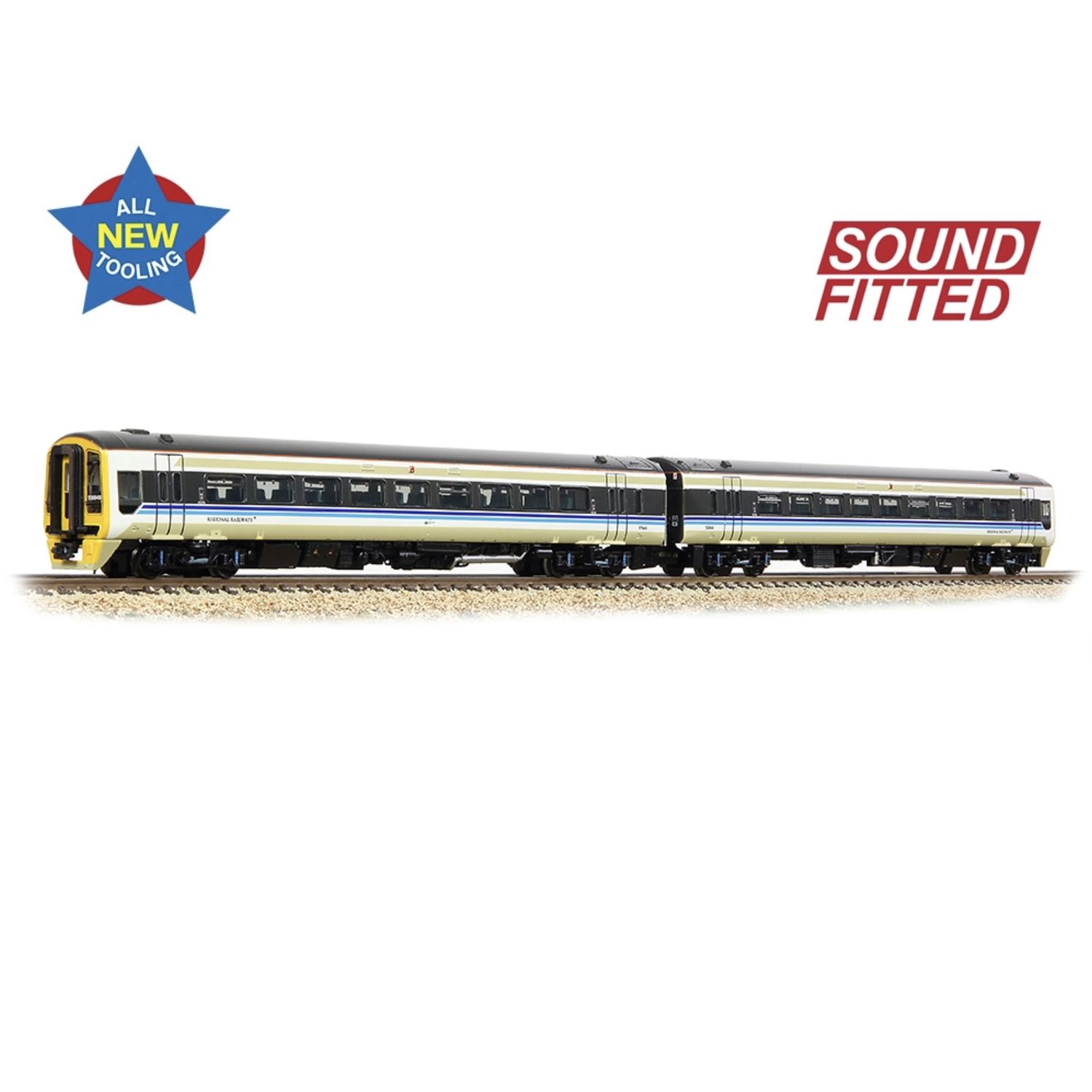 371-850SF N Gauge Class 158 2-Car DMU 158849 BR Regional Railways Sound Fitted
