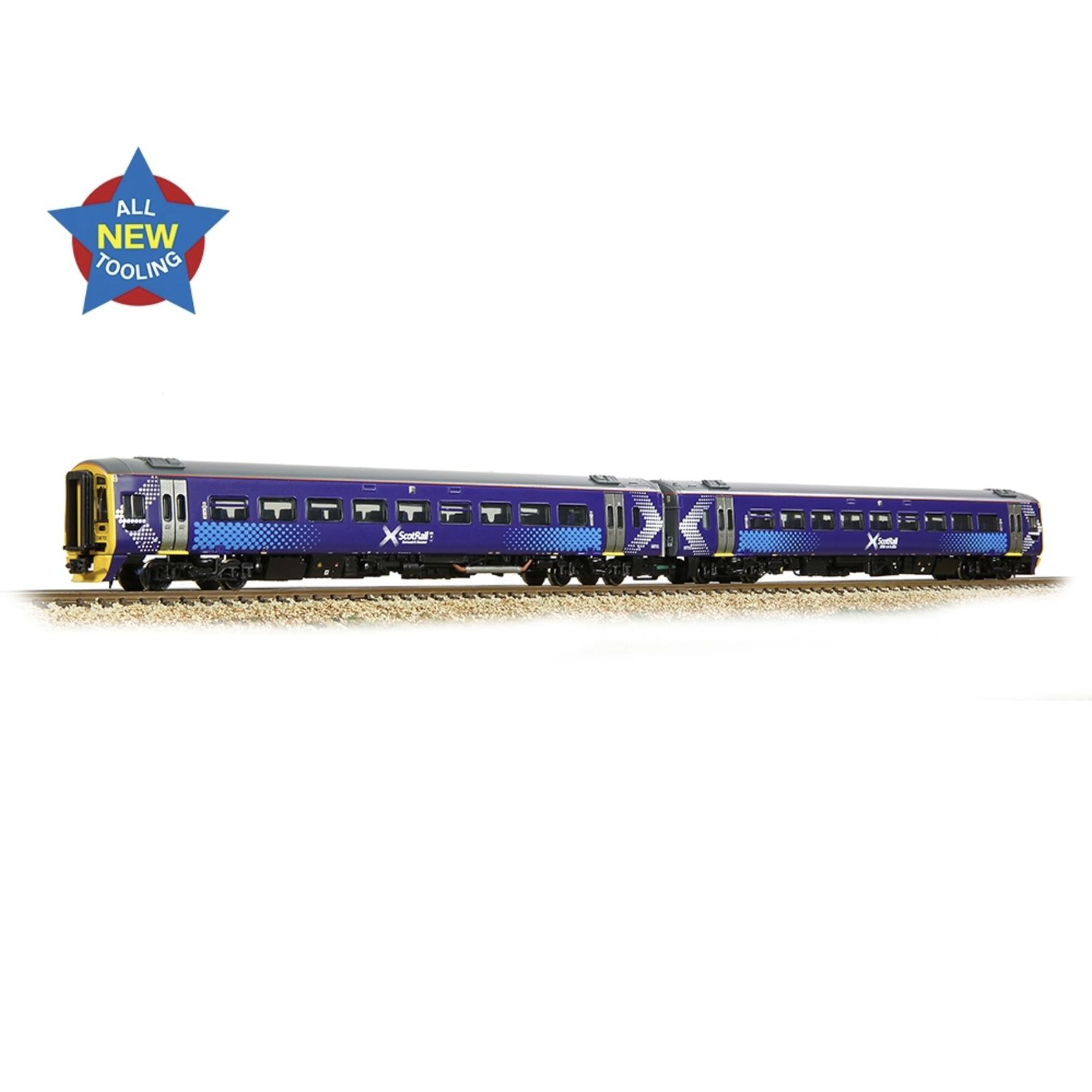 371-851 N Gauge Class 158 2-Car DMU 158711 ScotRail Saltire