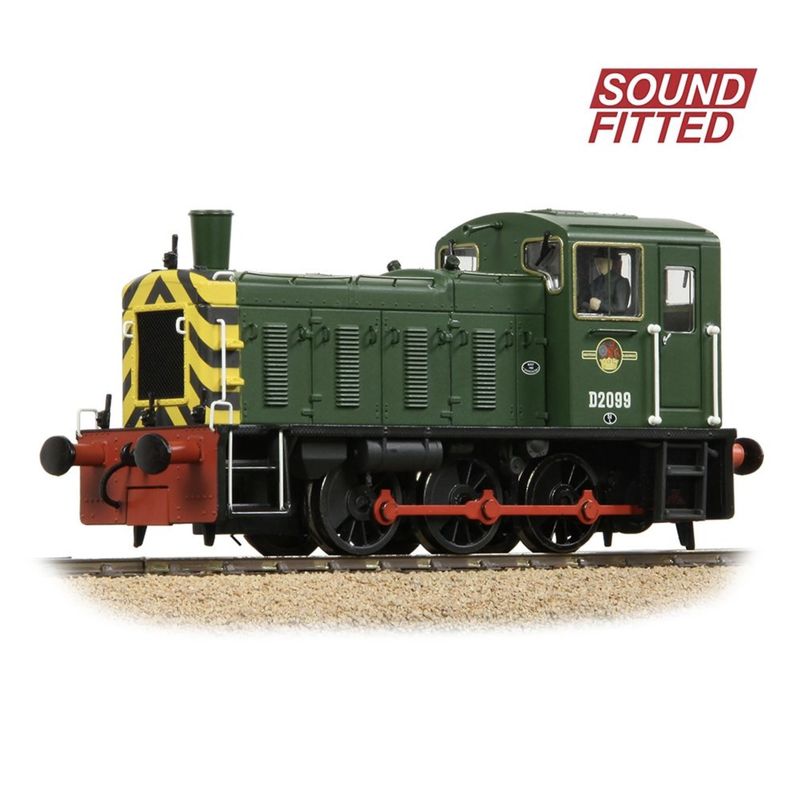 31-364BSF OO Gauge Class 03 D2099 BR Green (Wasp Stripes) [W] Sound Fitted