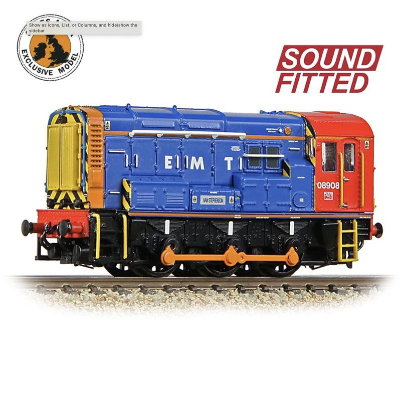 Graham Farish 371-016SDSF N Gauge Class 08 08908 East Midlands Trains (Sound Fitted)