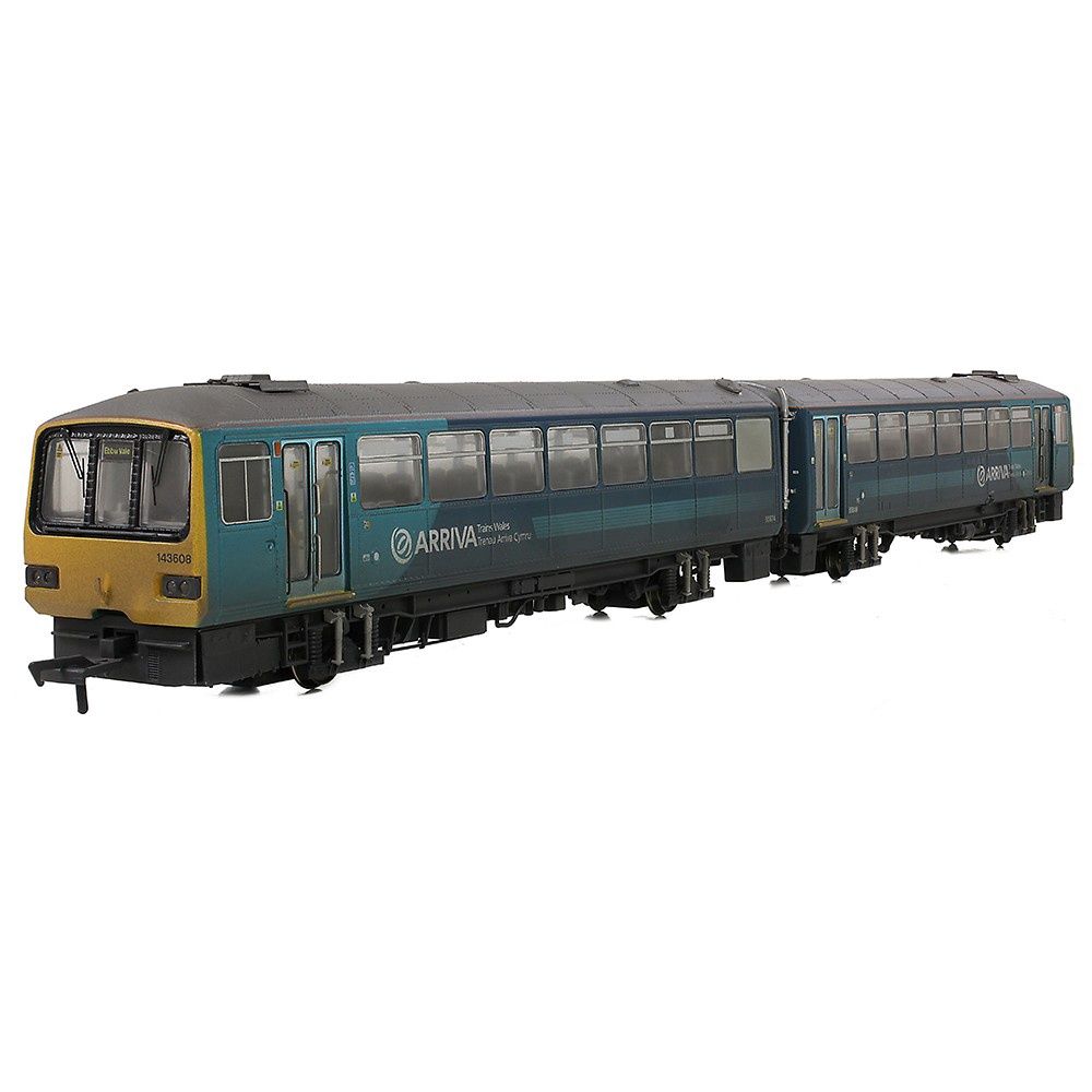 E83024 OO Gauge E83024 Class 143 2-Car DMU 143608 Arriva Trains Wales (Revised) (Weathered)
