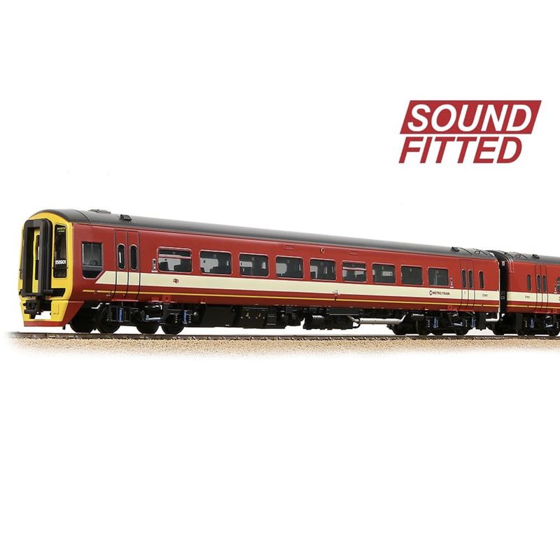 31-502ASF OO Gauge Class 158 2-Car DMU 158901 BR WYPTE Metro (Sound Fitted)