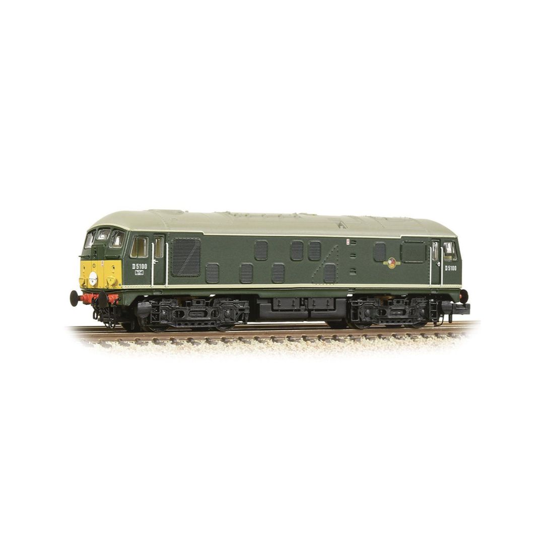 372-981 N Gauge Class 24/0 D5100 BR Green Small Yellow Panels
