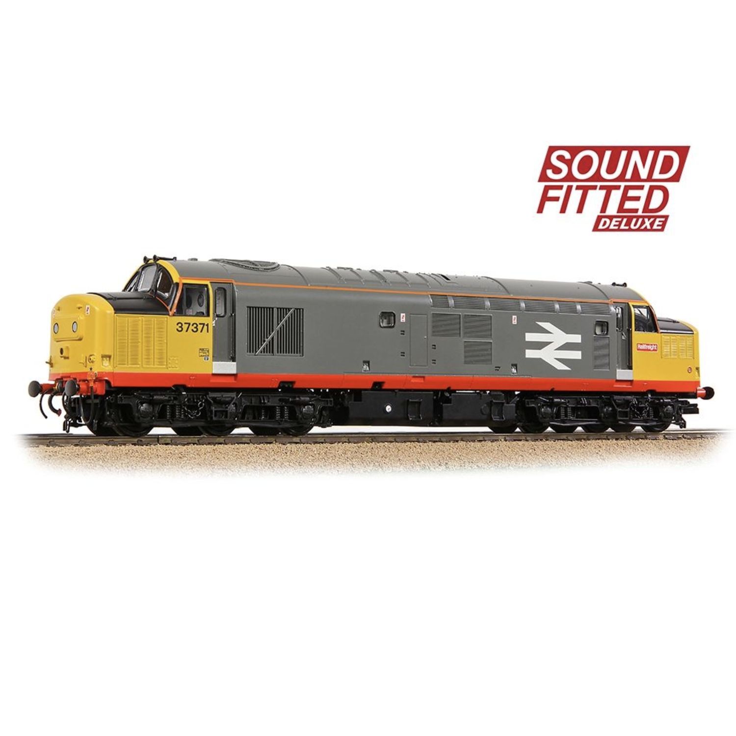 35-305SFX OO Gauge Class 37/0 Centre Headcode 37371 BR Railfreight (Red Stripe)