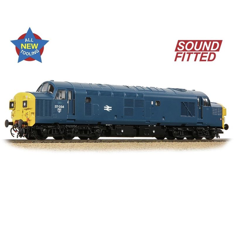 35-301SF OO Gauge Class 37/0 Split Headcode 37034 BR Blue