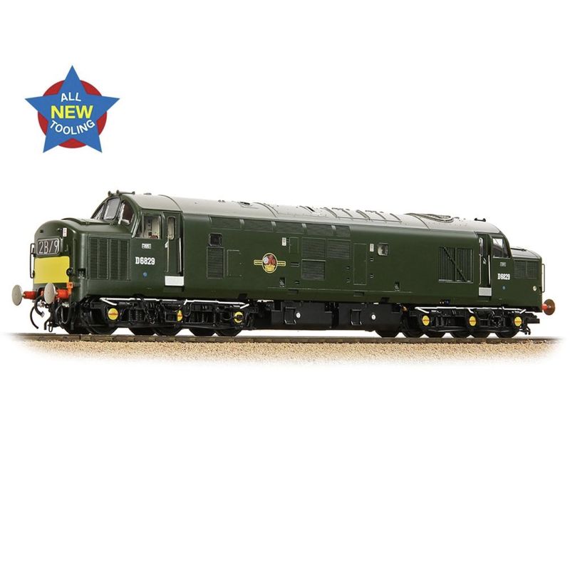 35-306SF OO Gauge Class 37/0 Centre Headcode D6829 BR Green (Small Yellow Panels)