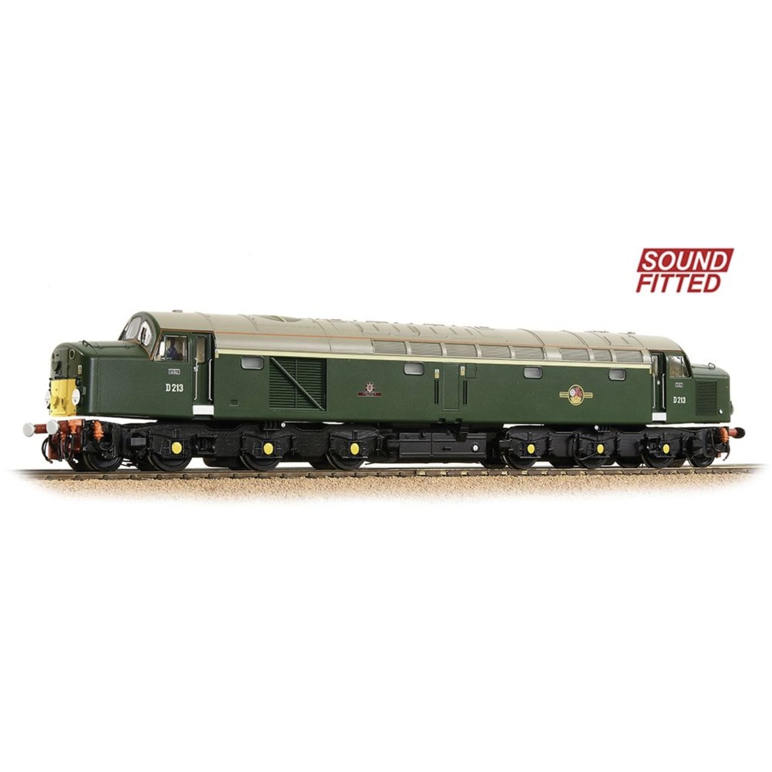32-487SF OO Gauge Class 40 Disc Headcode D213 &#39;Andania&#39; BR Green (Small Yellow Panels) Sound Fitted