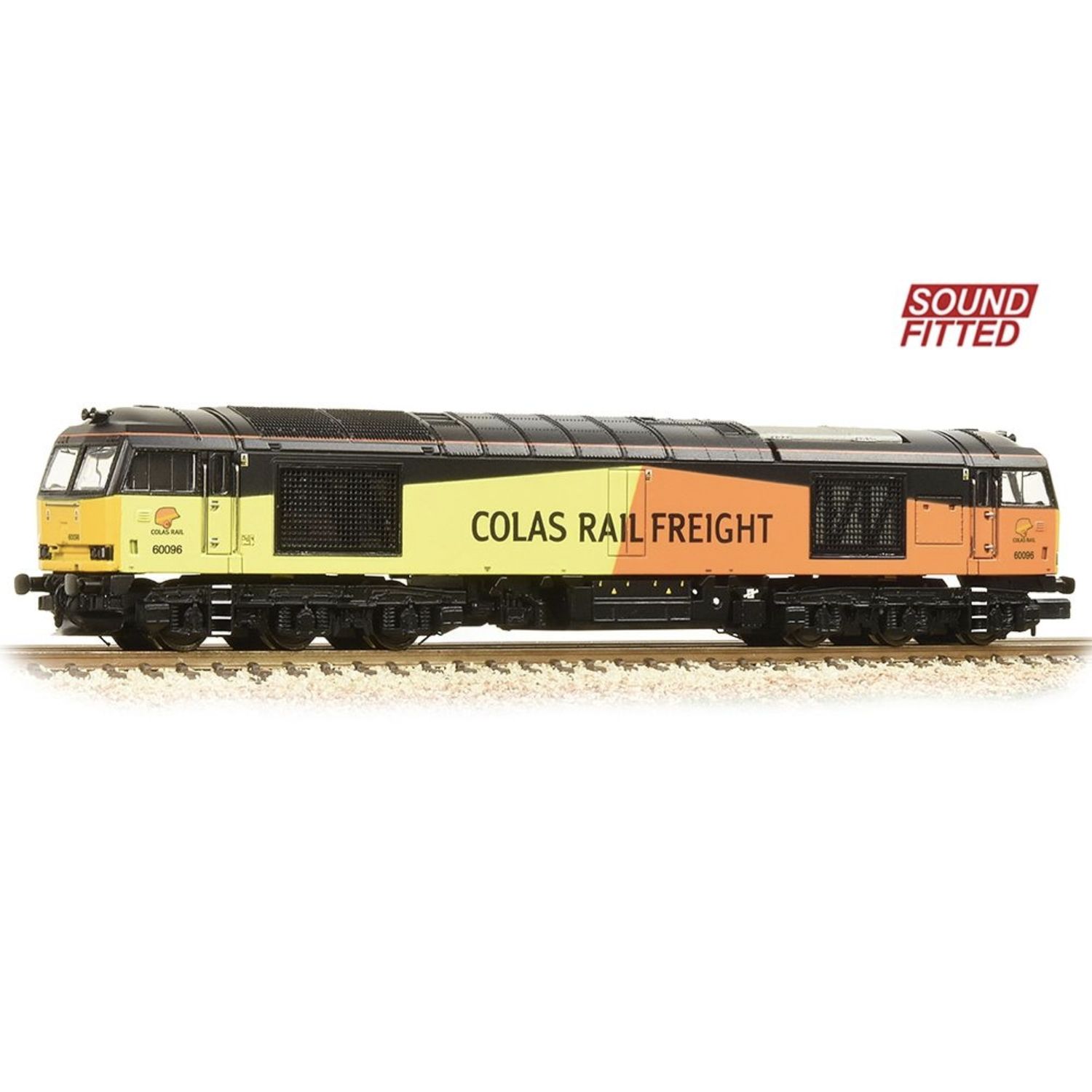 371-358ASF N Gauge Class 60 60096 Colas Rail Freight