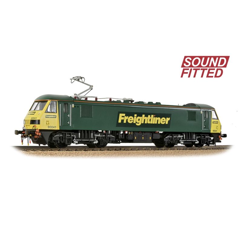32-612ASF OO Gauge Class 90 90041 Freightliner Green (Sound Fitted)