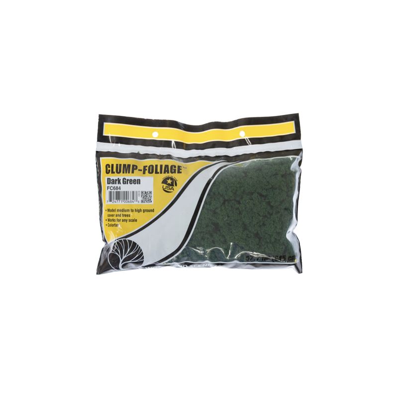 FC684 Woodland Scenics Clump Foliage Dark Green