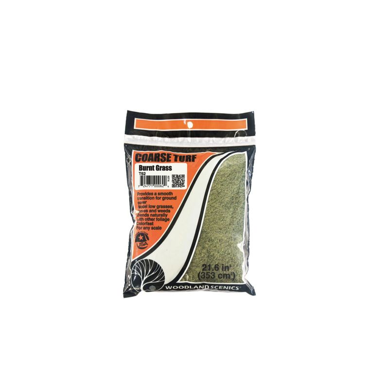T62 Woodland Scenics Coarse Turf Burnt Grass Bag