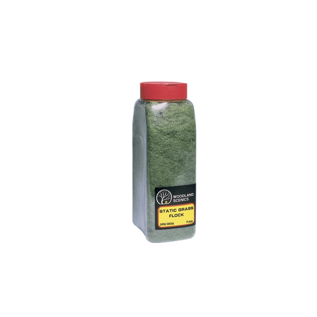 FL636 Static Grass Flock Dark Green