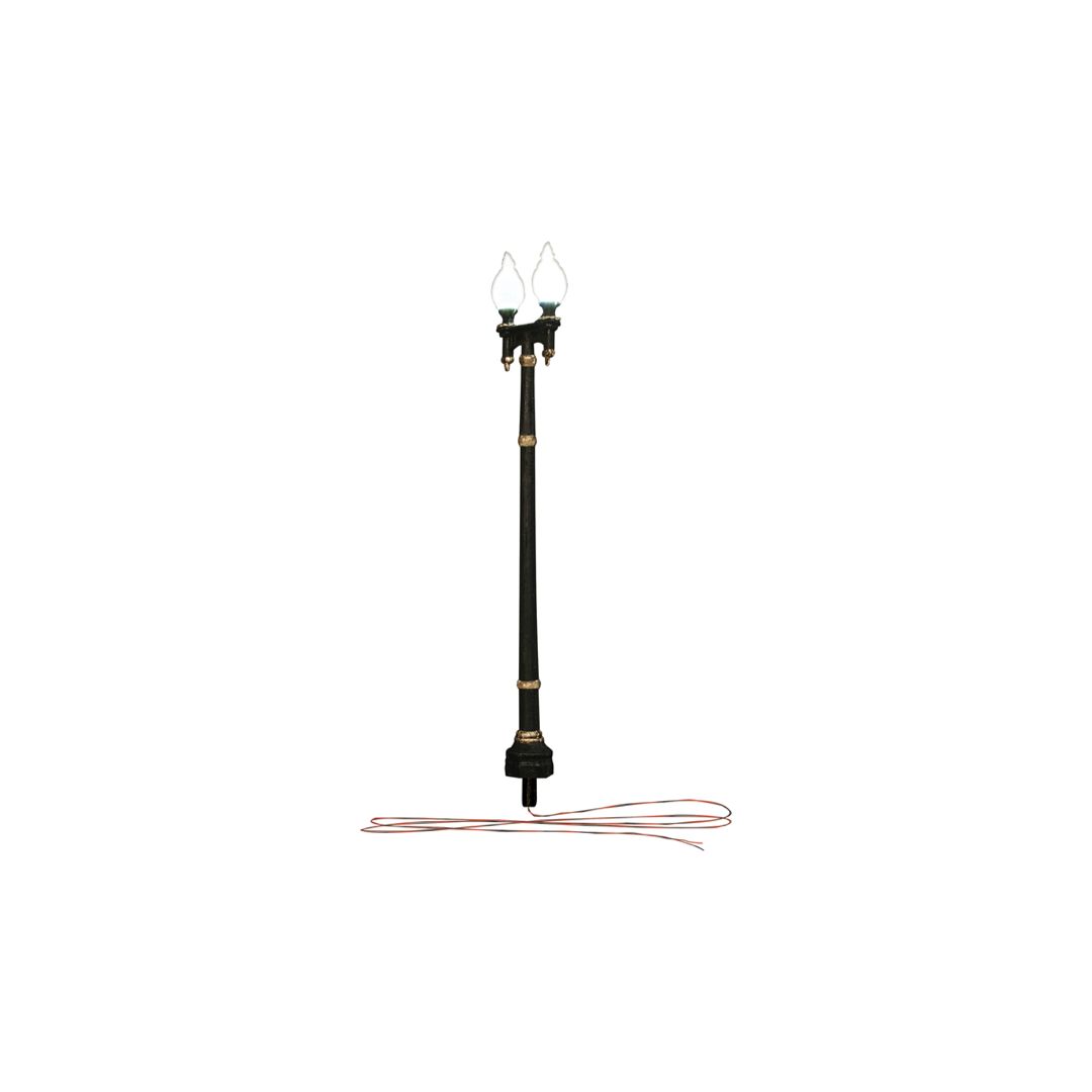 JP5648 Woodland Scenics Just Plug O Gauge Double Lamp Post Street Lights