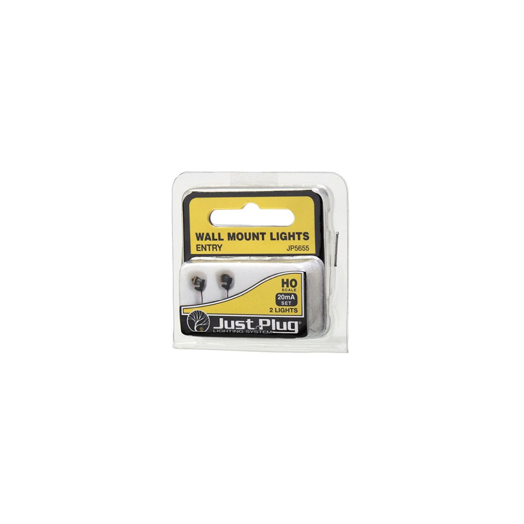 JP5655 Woodland Scenics Just Plug OO Gauge Entry Wall Mount Lights