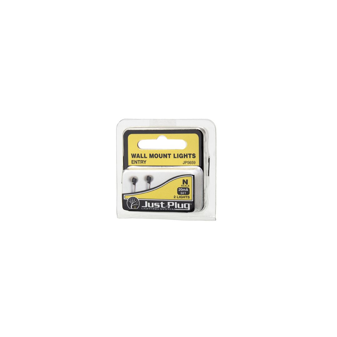 JP5659 Woodland Scenics Just Plug N Gauge Entry Wall Mount Lights
