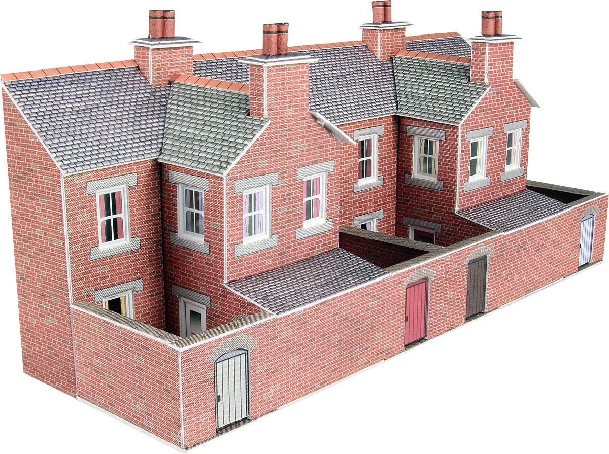 PN176 LOW RELIEF TERRACED HOUSE BACKS - BRICK N GAUGE