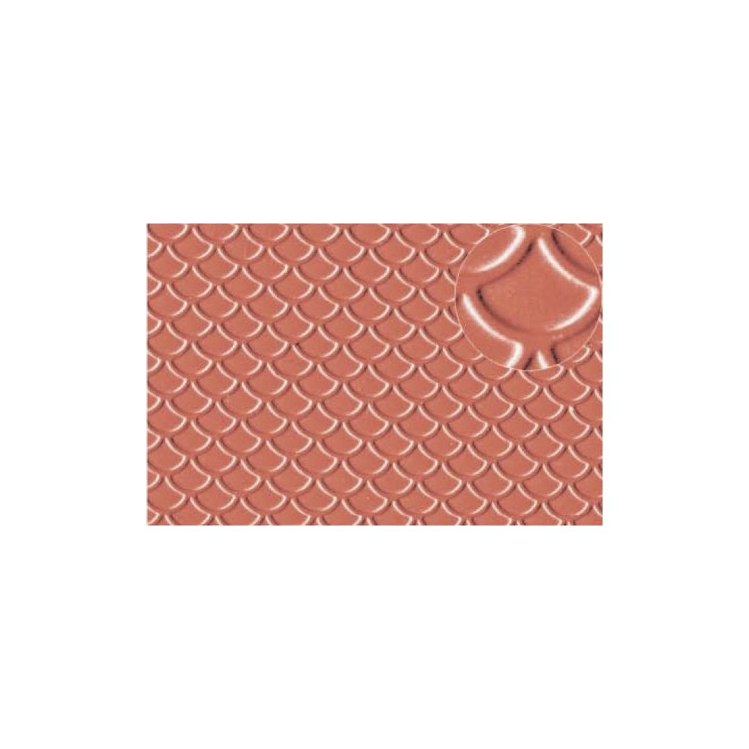 0438 Slaters Plastikard 4mm Roof Tile Red