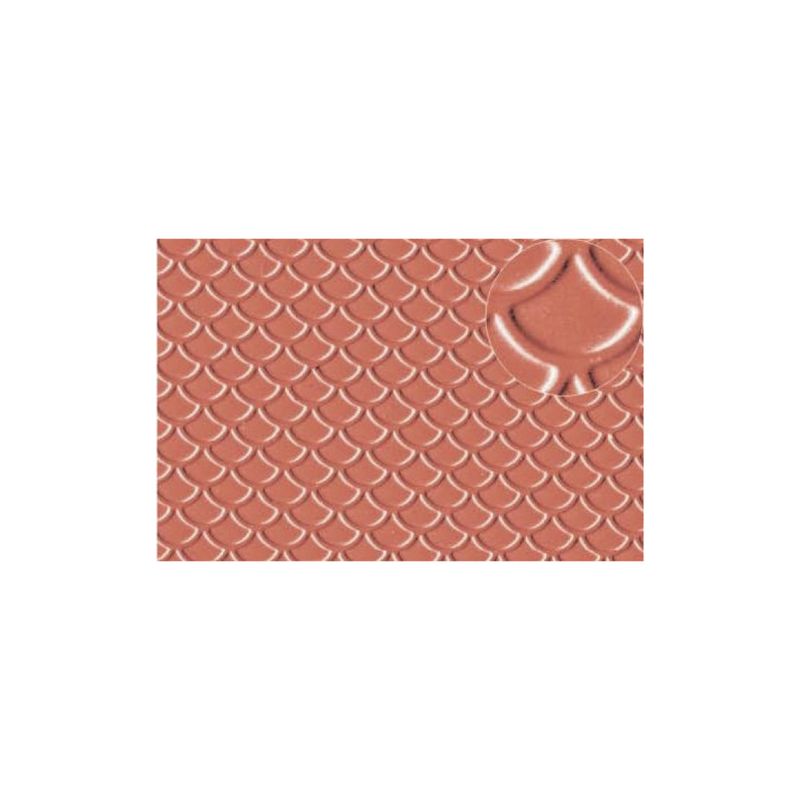 0438 Slaters Plastikard 4mm Roof Tile Red
